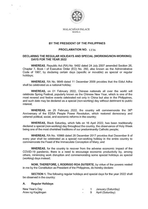 An Act Declaring June 19 of Every Year a Special Nonworking .